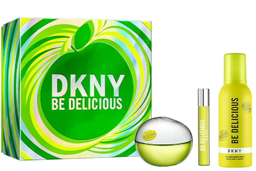 DKNY Be Delicious giftset €50🍏100ml parfum + douche 150ml + mini parfum