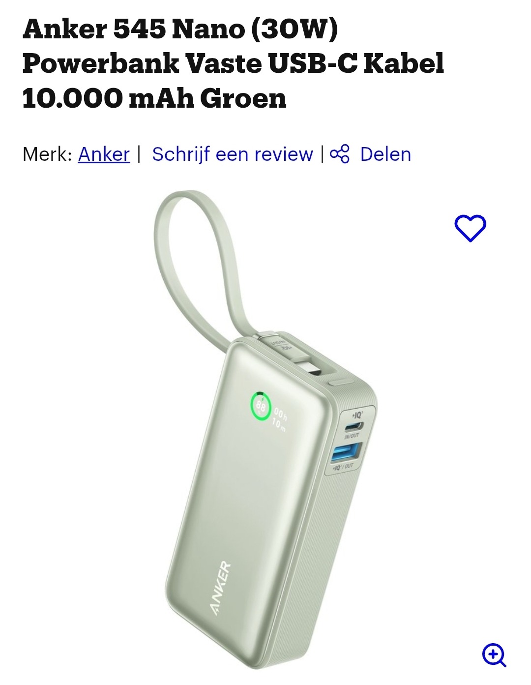 Anker 545 Nano (30W) Powerbank -48% + andere Anker accessoires tot -50%