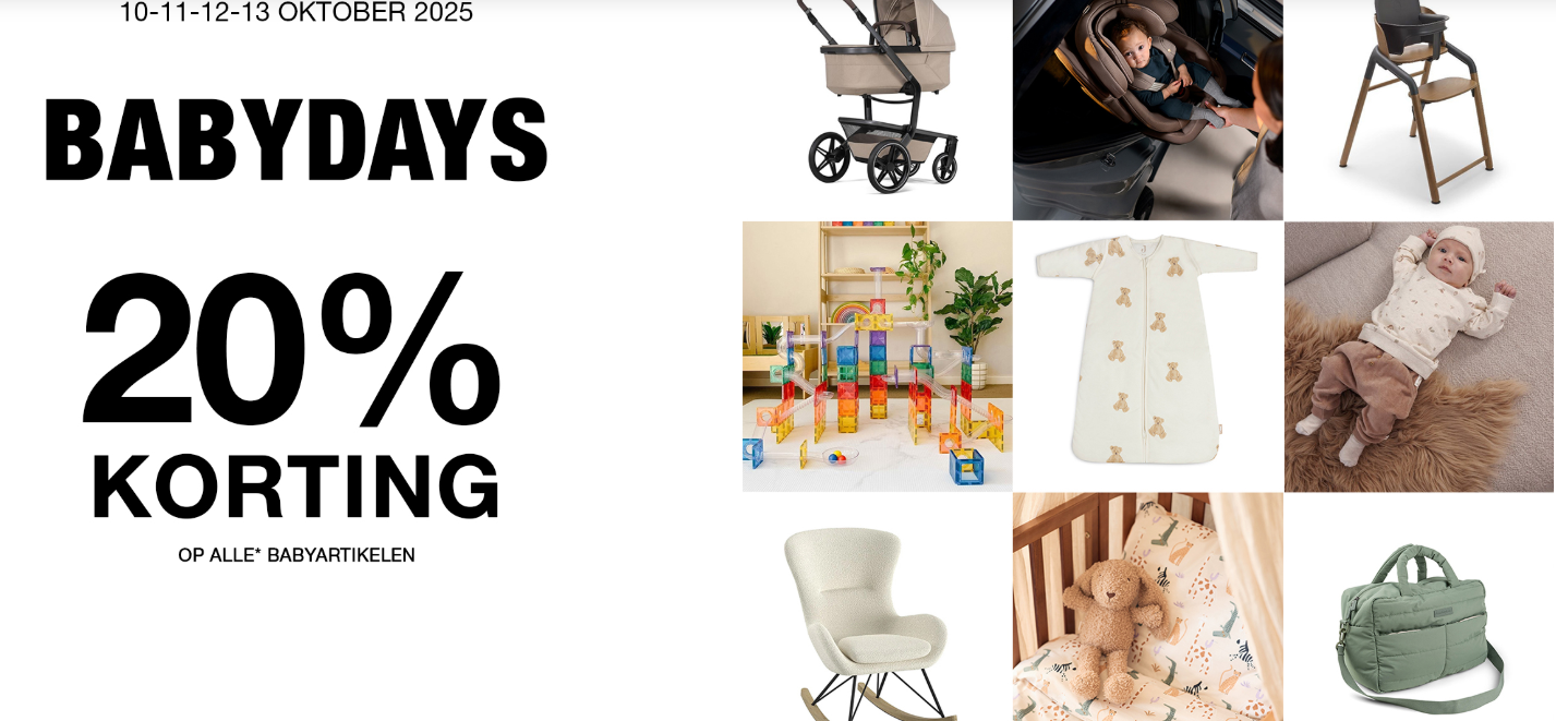 -20% Baby Days bij Paradisio 👶🏻 10 t.e.m. 13 oktober