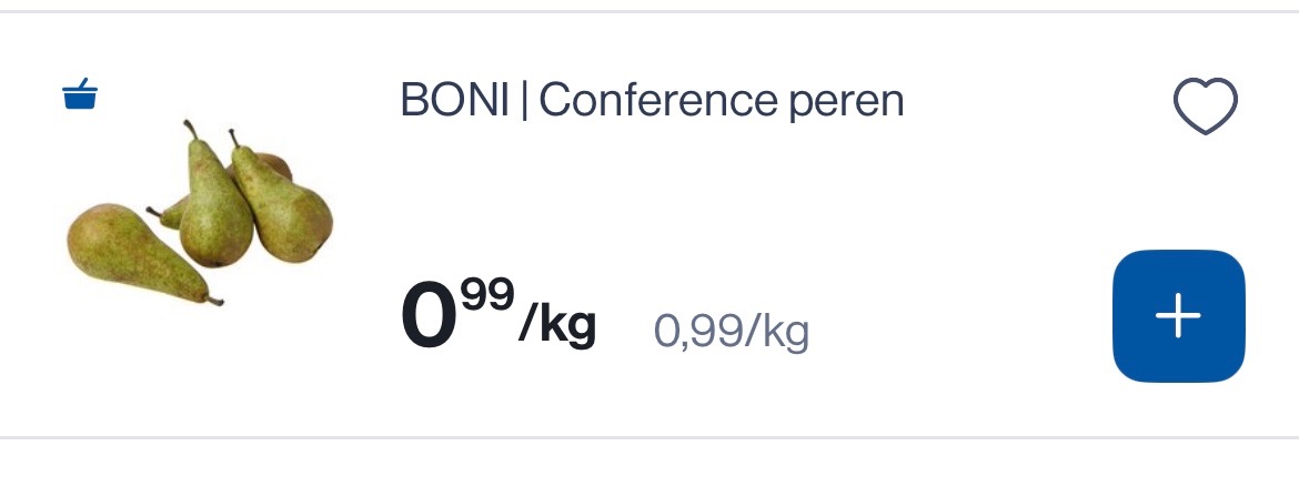 Boni Conference peren voor 0,99€/kg