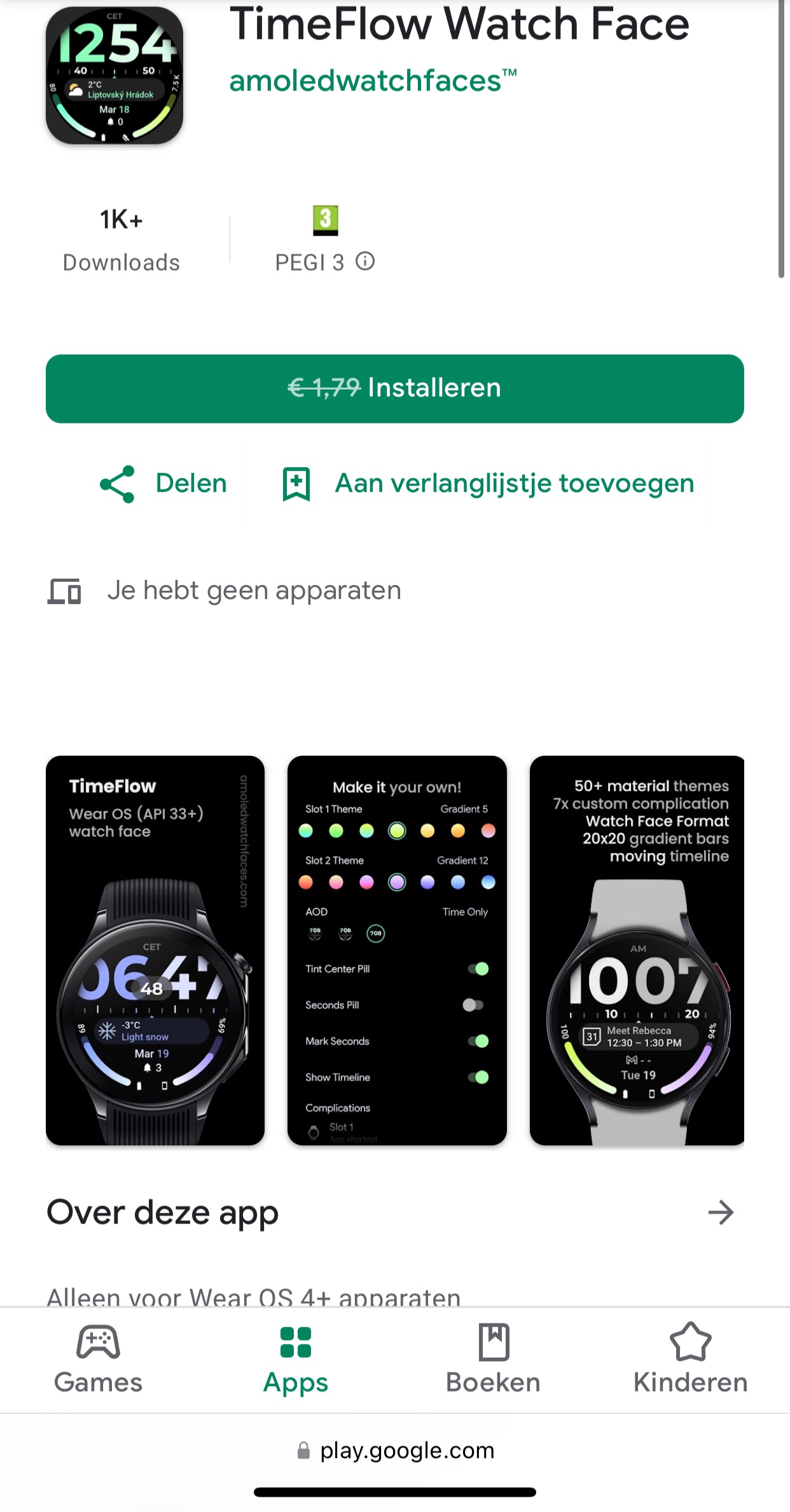 Gratis TimeFlow Watch Face