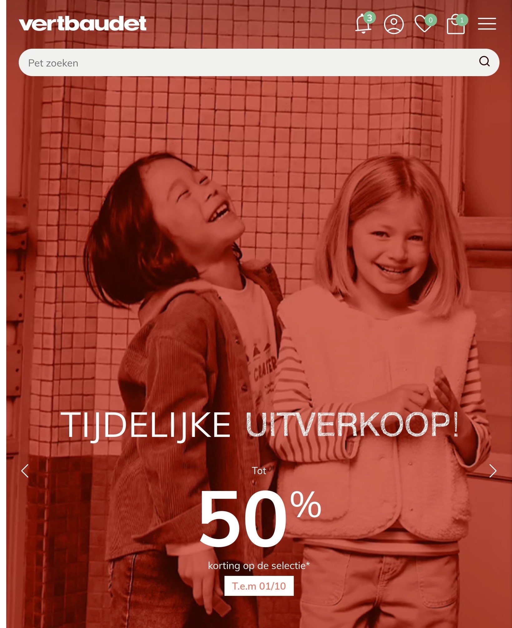 Verbaudet tijdelijke uitverkoop