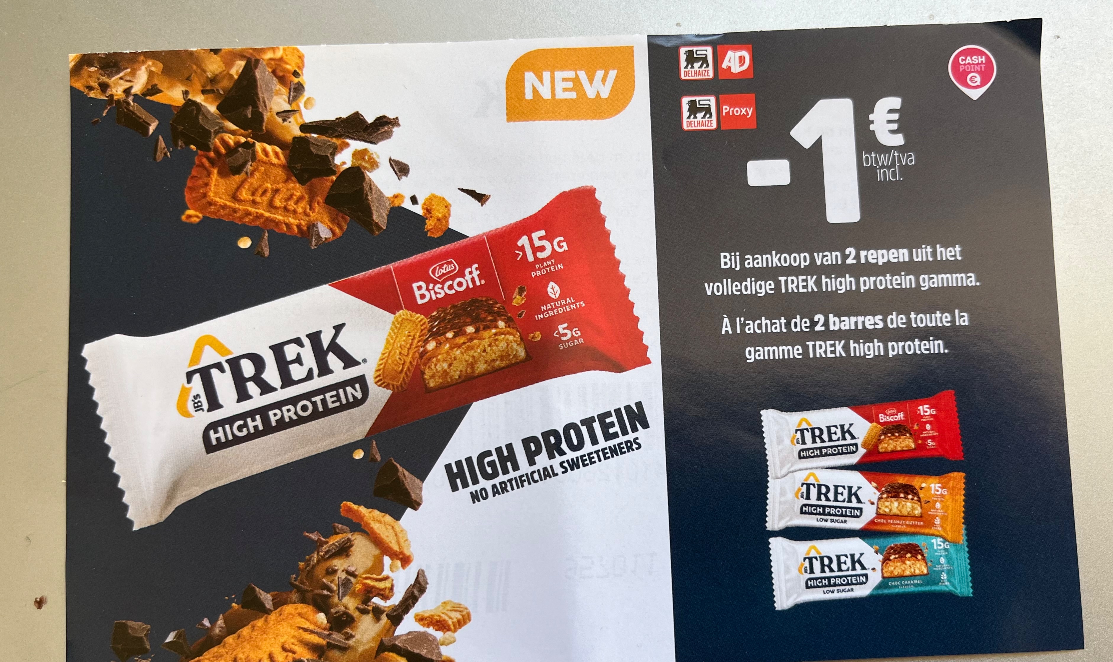 Kortingbon trek bij Delhaize -1€