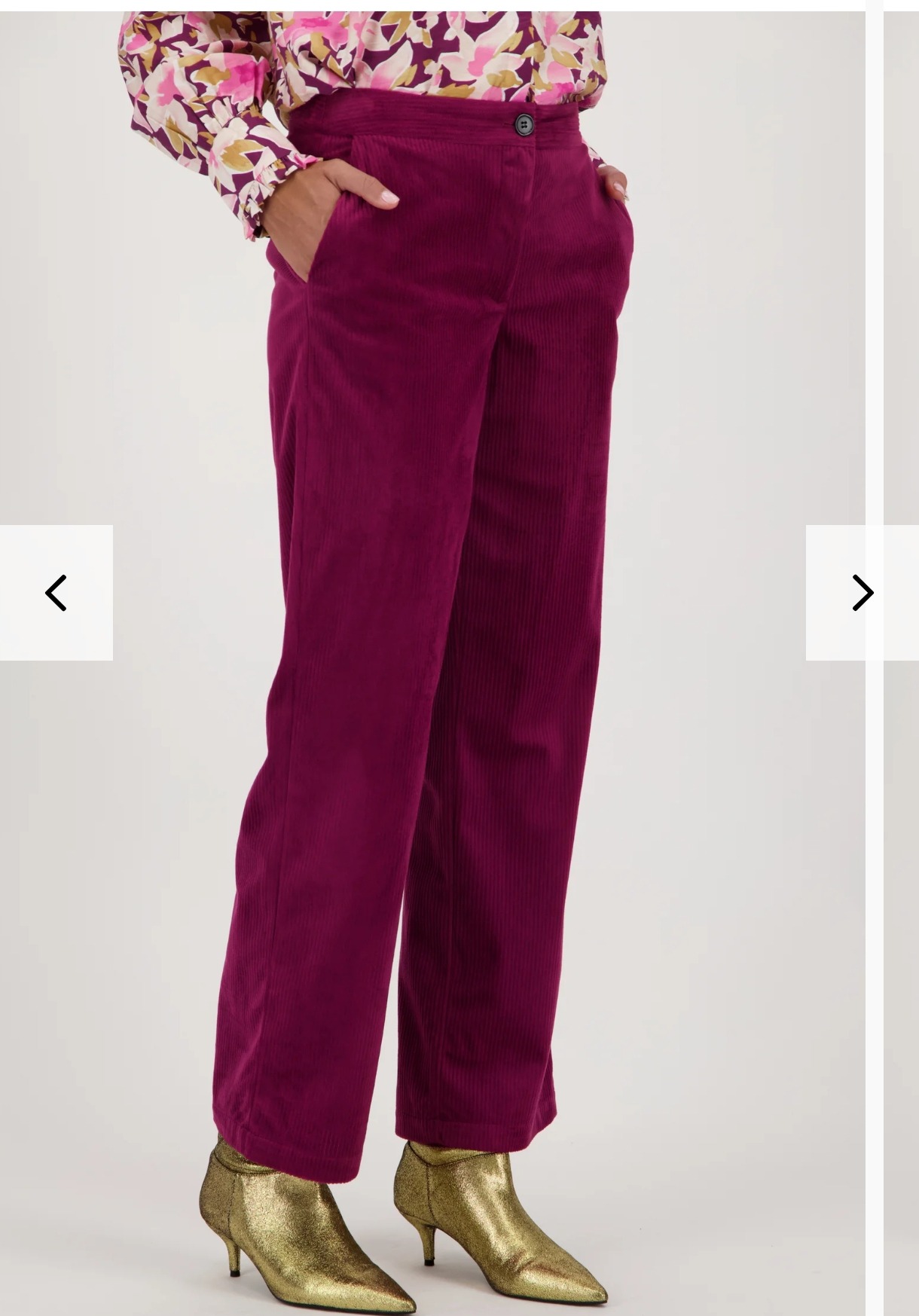 Paarse corduroy broek JDY