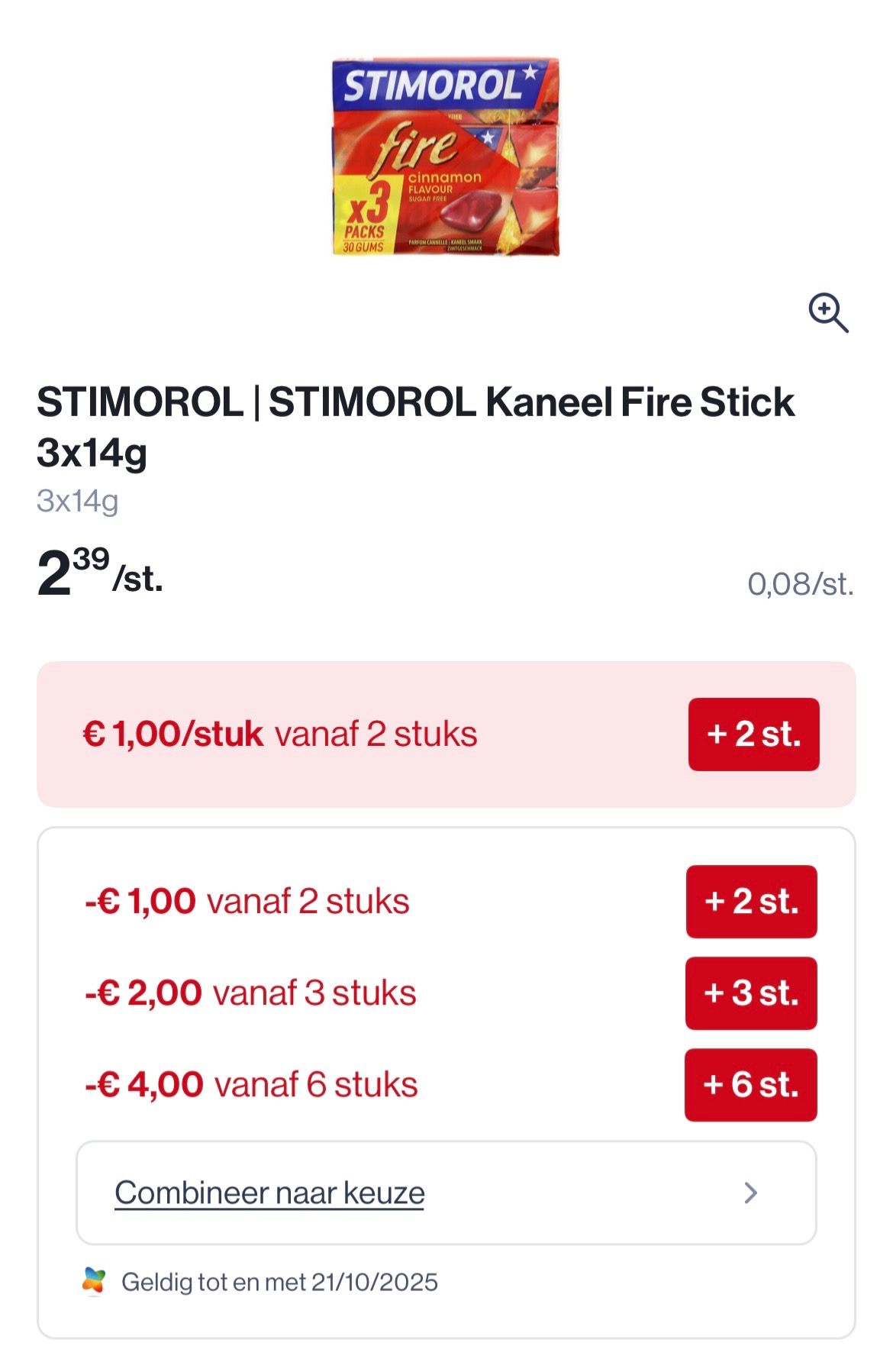 Stimorol kauwgom tot -4€ extra korting