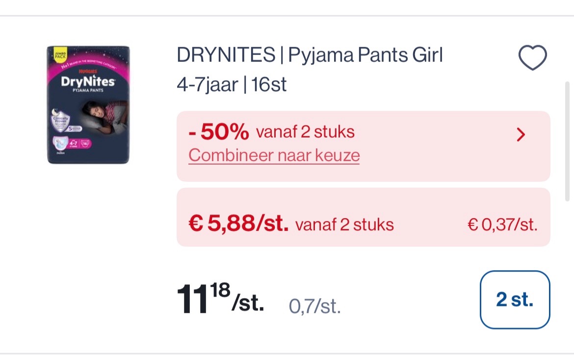 Huggies DryNites dubbele korting in combinatie met Wowi bon