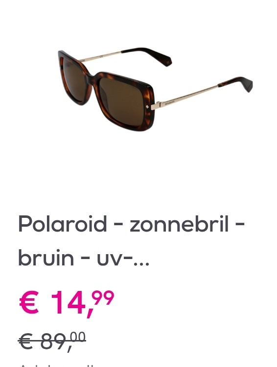 Tot 80% korting op zonnebrillen