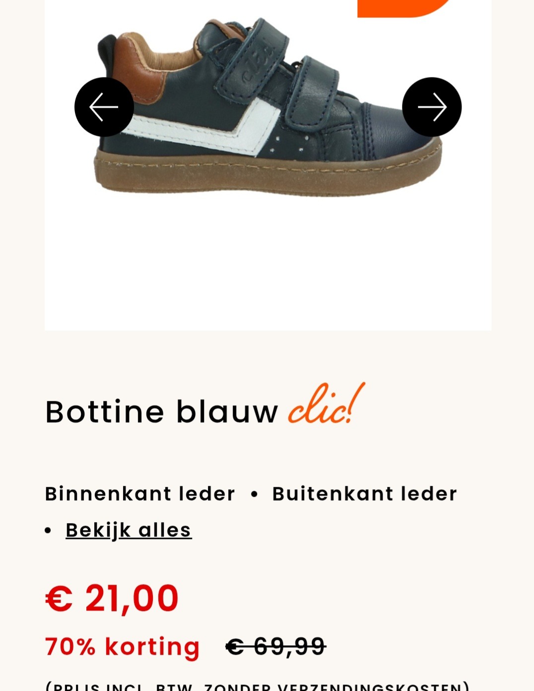 Bottine blauw clic -70%