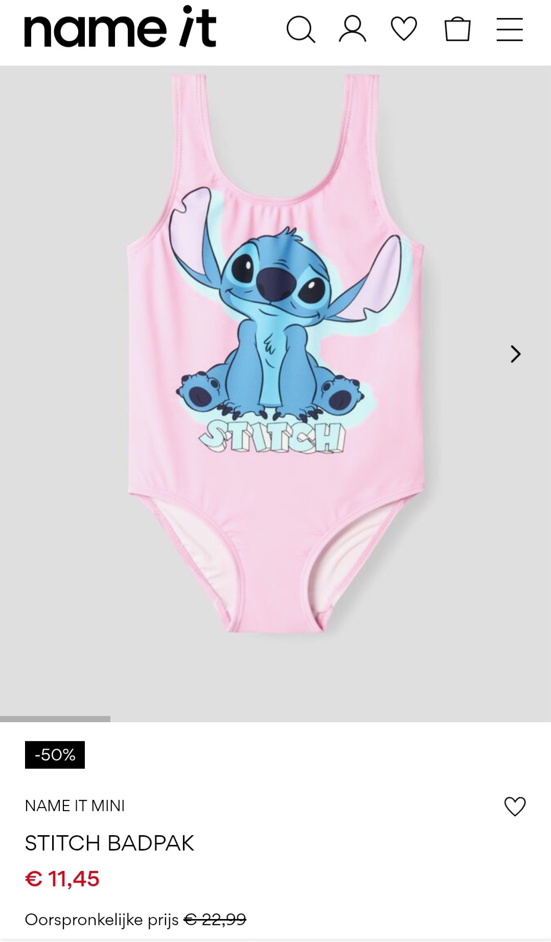 Name it mini stitch badpak -50%