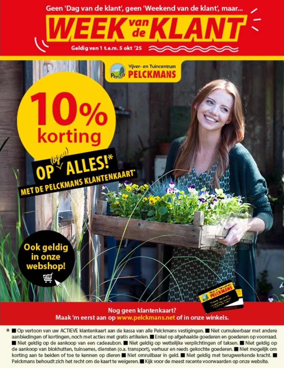 -10% op bijna alles bij Tuincentrum Pelckmans