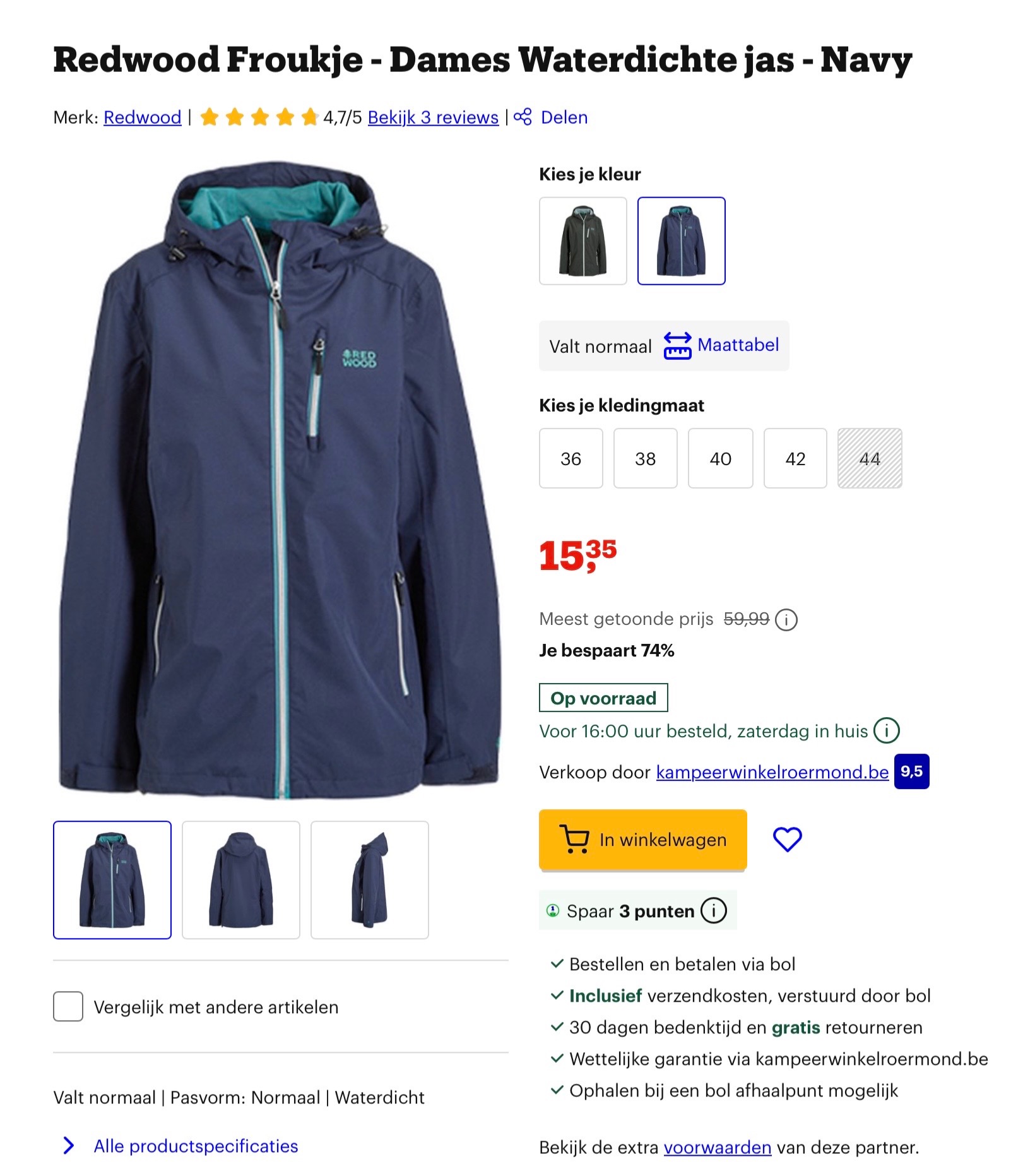 Dames regenjas