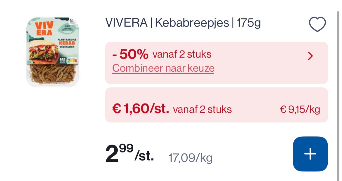 Vivera producten veel goedkoper bij Collect en go