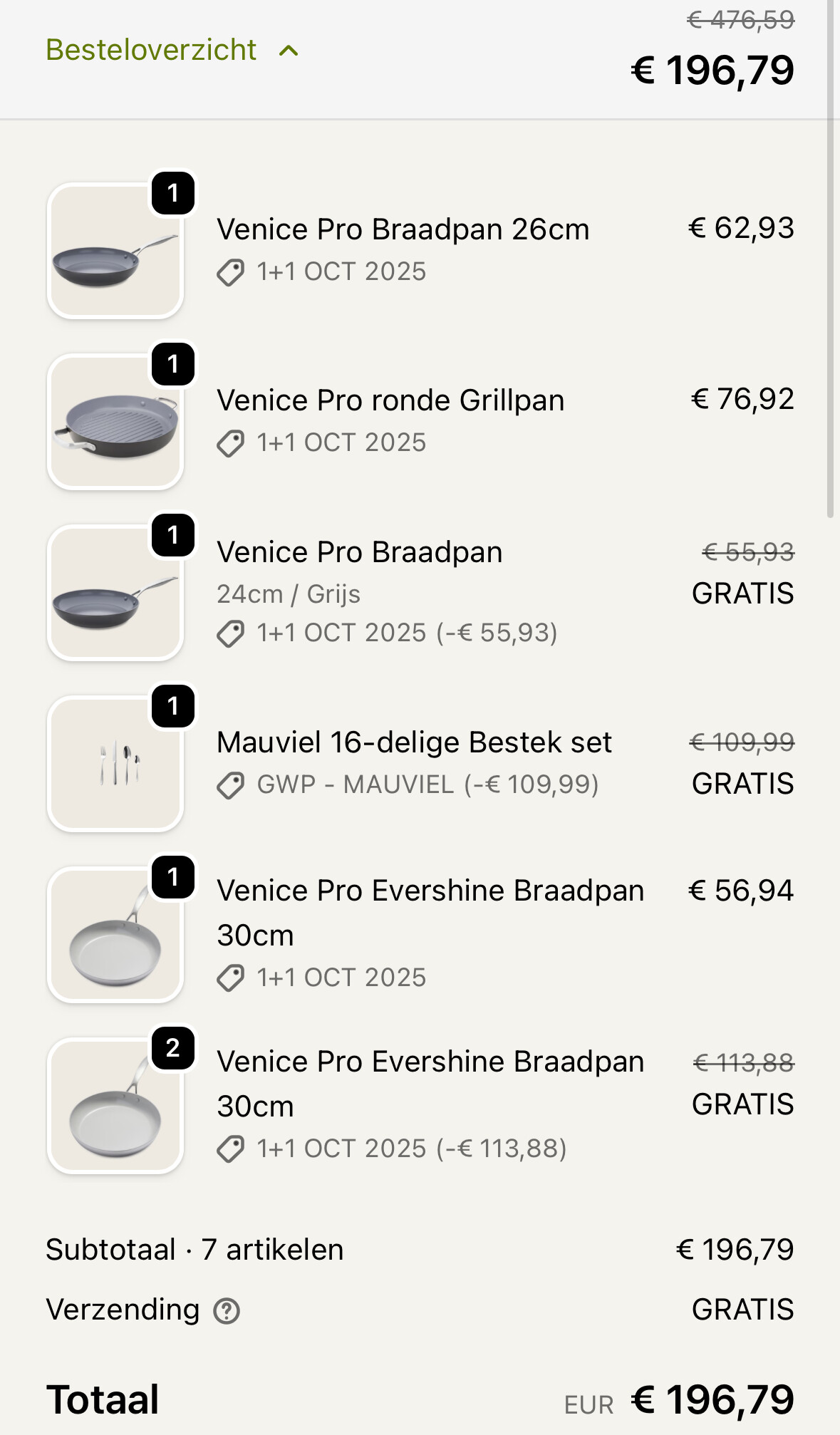 Greenpan pannen 1+1