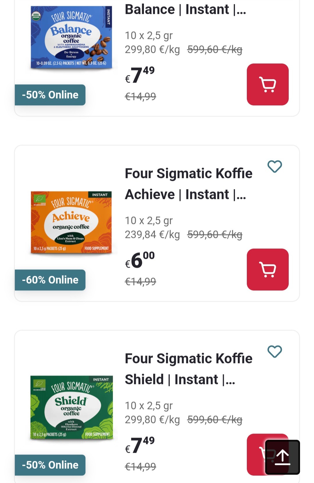 Four sigmatic koffie tot -60%