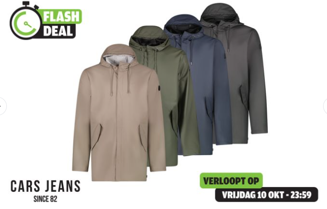 Regenjas voor heren - Cars Jeans met 45%