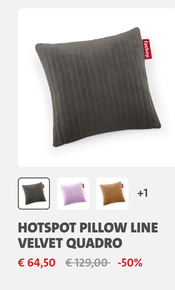 Fatboy warmtekussens aan 50% korting