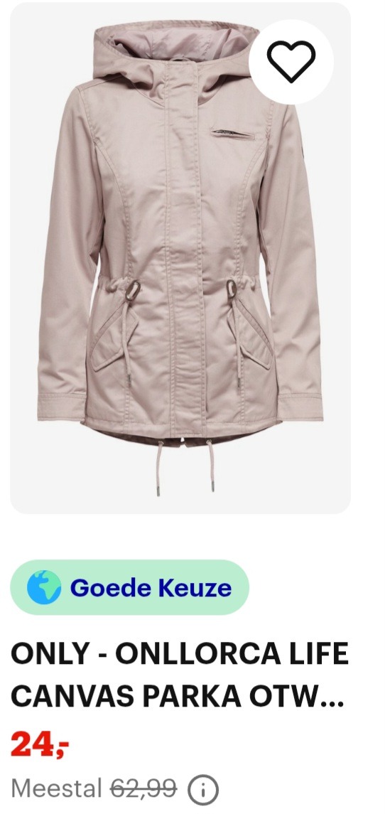 Only parka maat XS -62%
