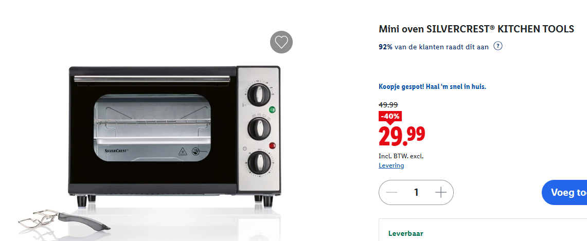 Mini oven SILVERCREST® KITCHEN TOOLS -40%