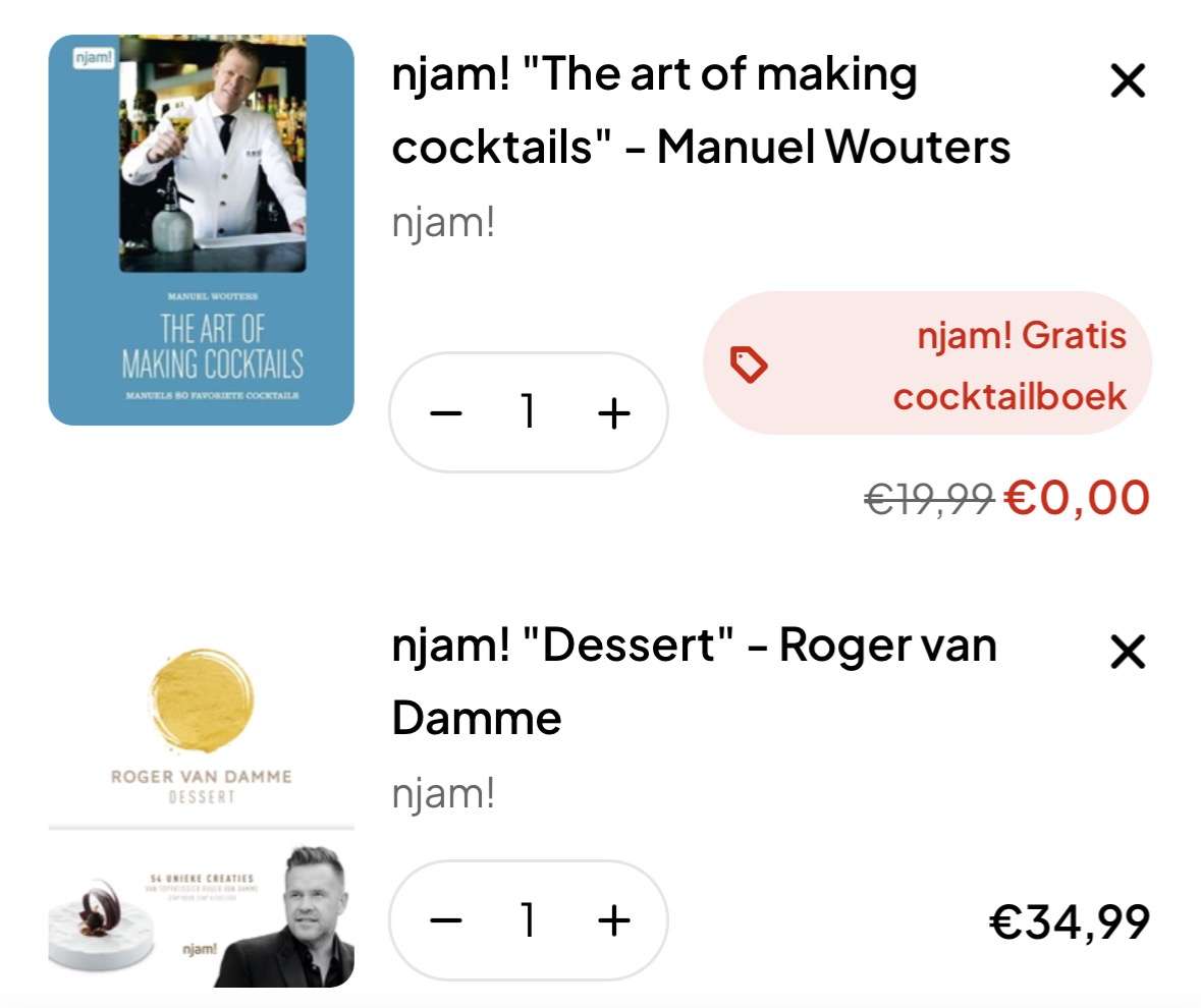 Gratis cocktailboek bij njam! kookboeken t.w.v. €19,99
