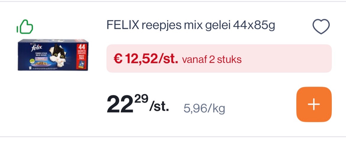 Felix reepjes mix gelei 44x85 gram goedkoper