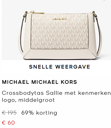 Michael Kors handtassen vanaf 60 euro !