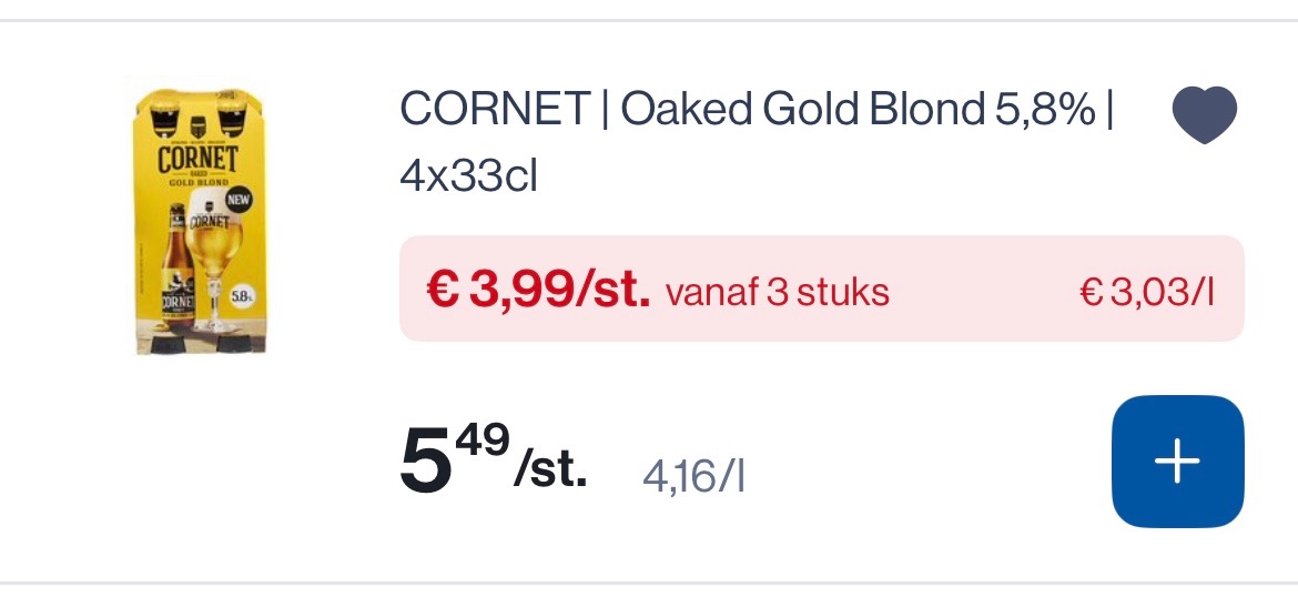 Cornet oaked gold blond in promo