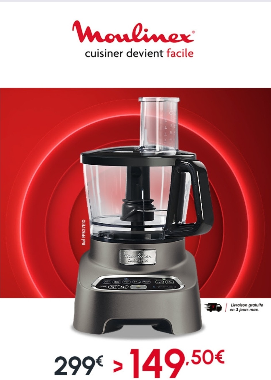 Moulinex DoubleForce FP827E10 -50%