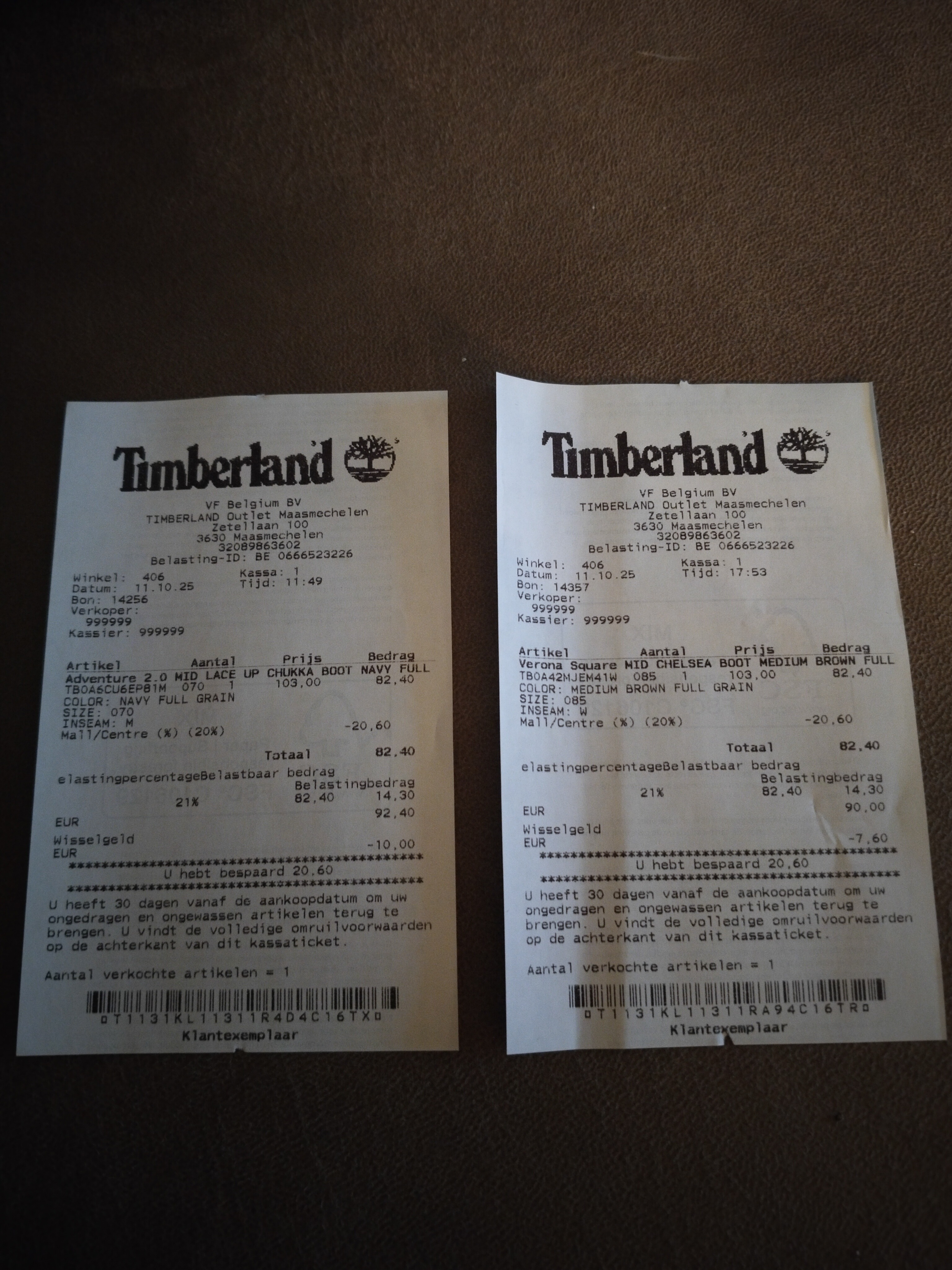 Timberland 20% bij Maasmechelen village