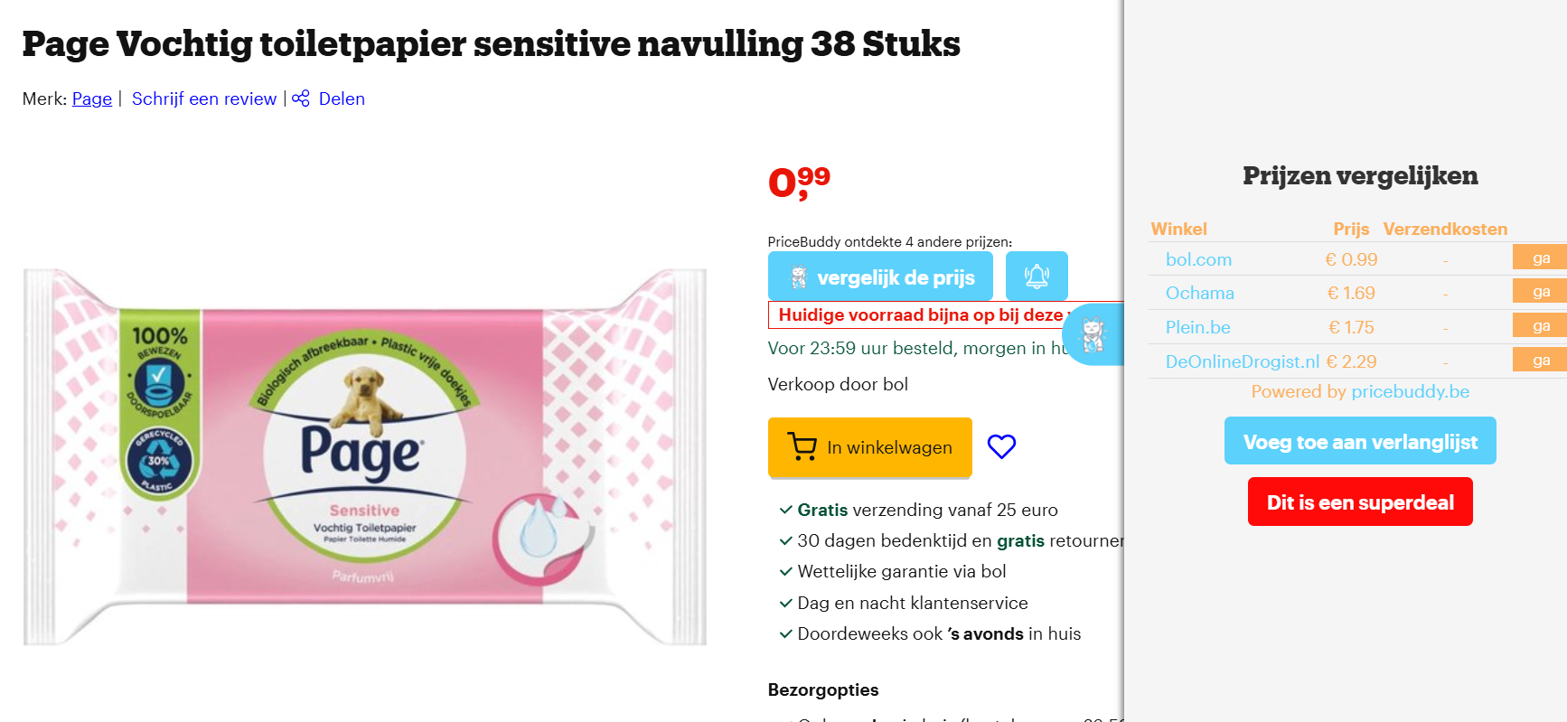 Page Vochtig toiletpapier