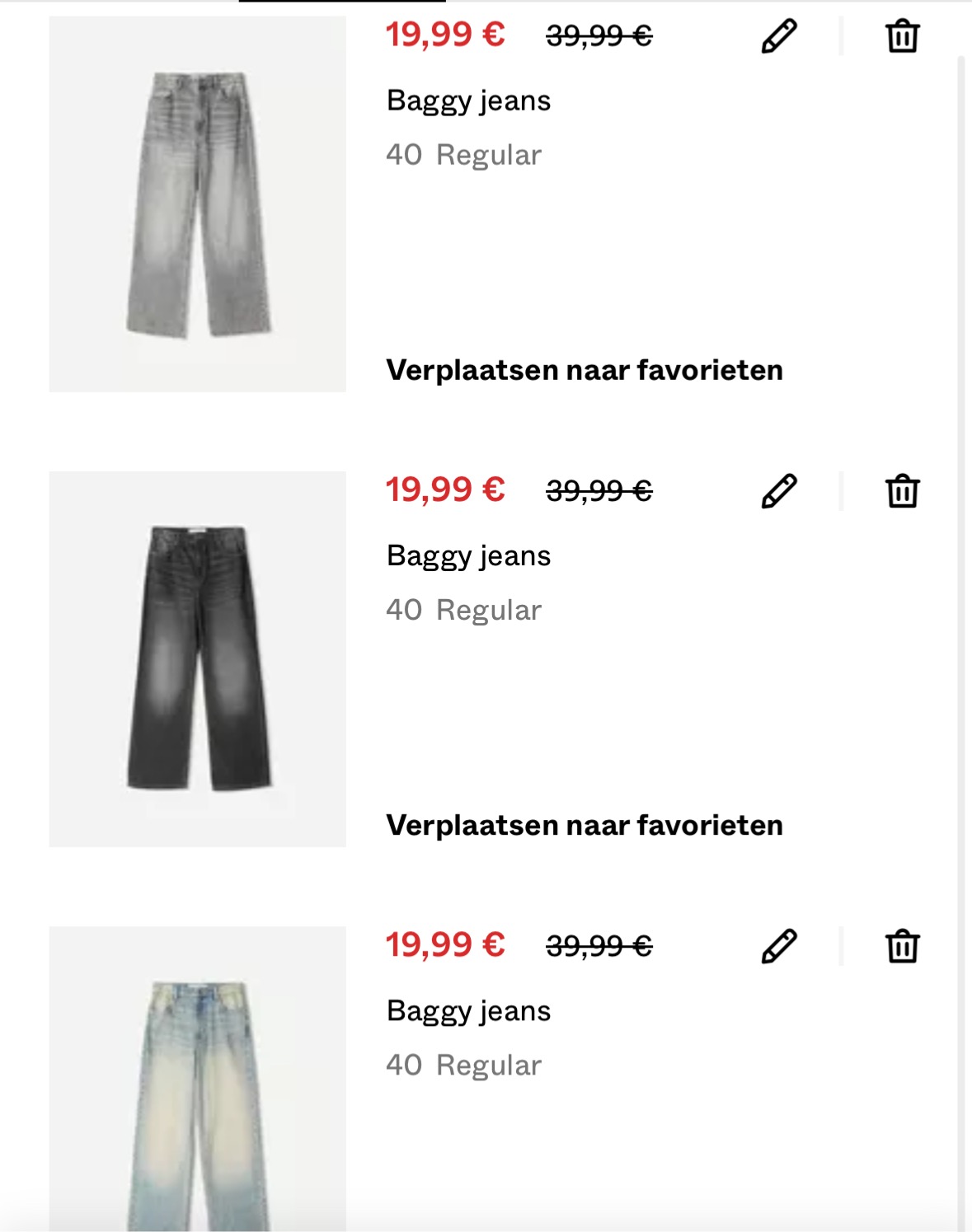 Baggy jeans -50%