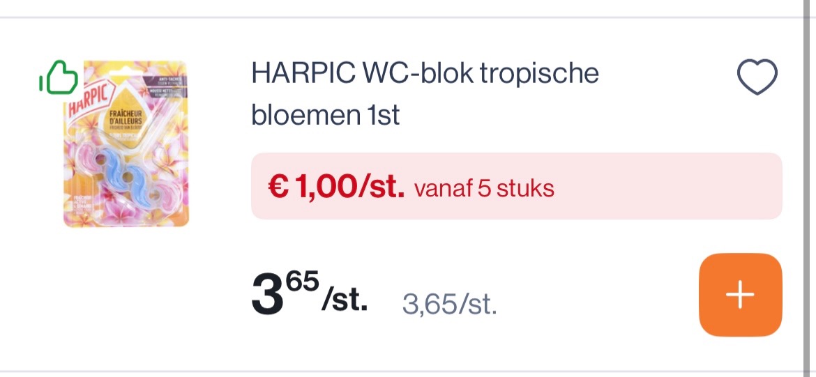 Harpic toiletblokjes voor 1,00€/stuk