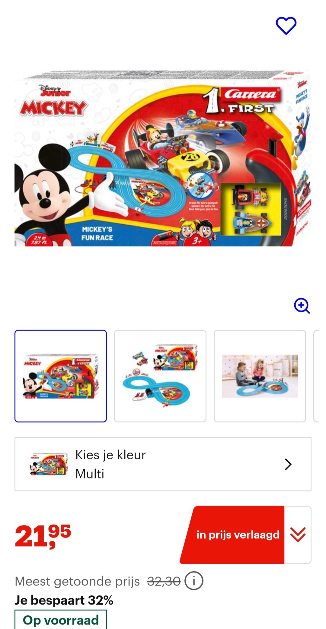 Mickeys racebaan -32%