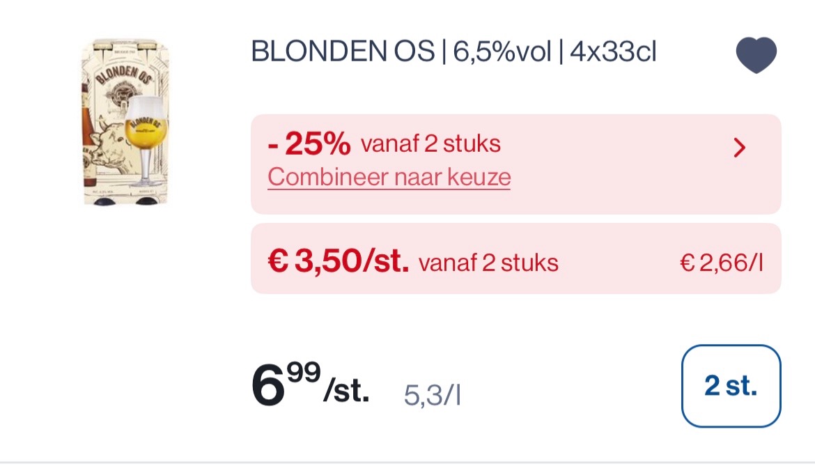 Verschillende bieren met mooie korting