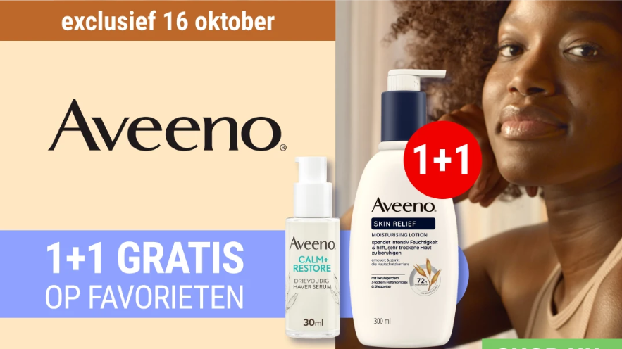 1+1 op Aveeno bij PharmaMarket