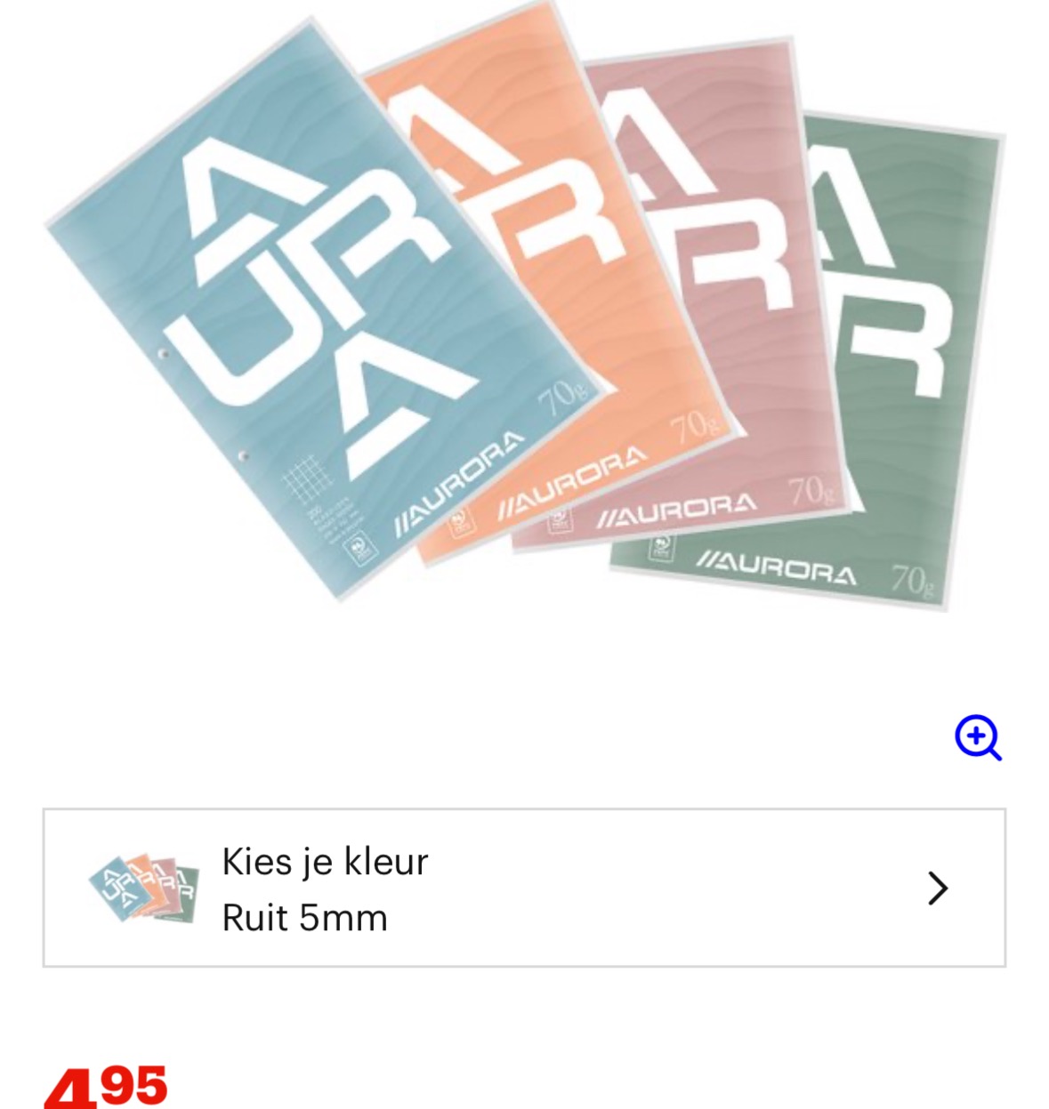 10 stuks cursusblok geruit