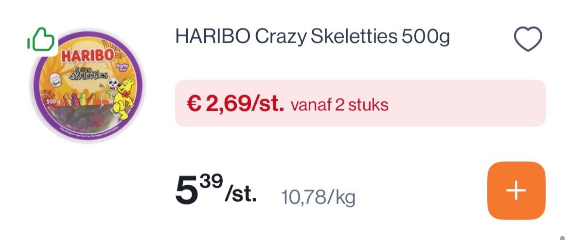 Haribo skeletties en chupa chups -50%