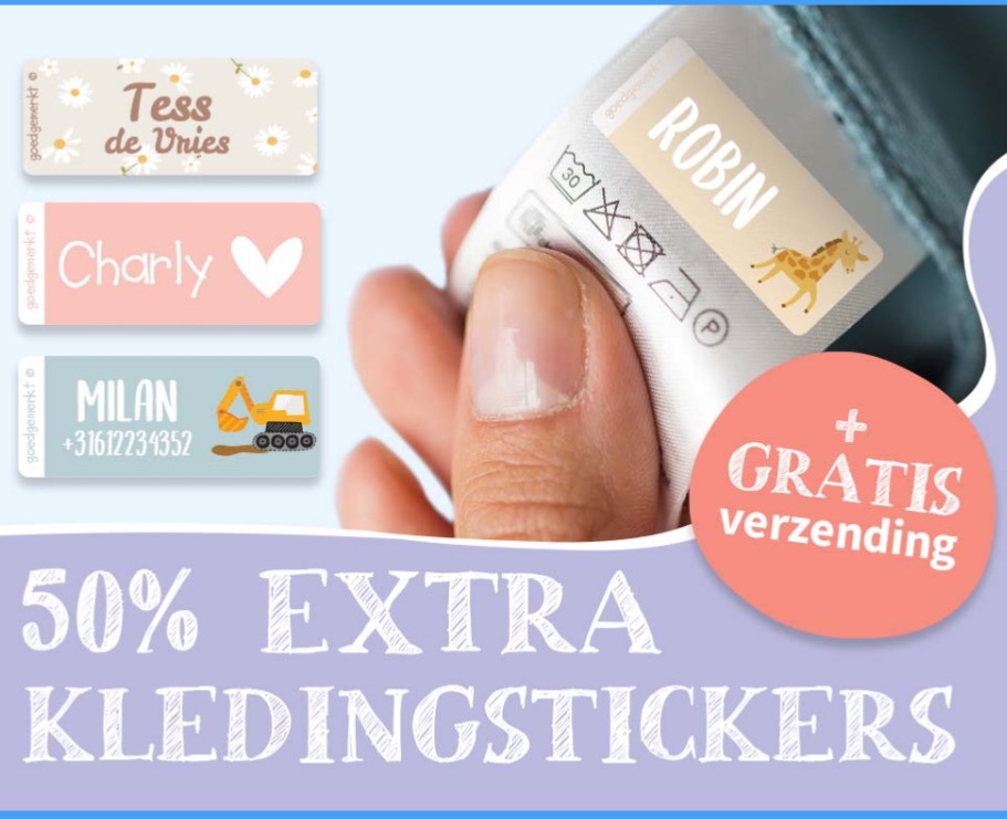 Kledingstickeractie goedgemerkt