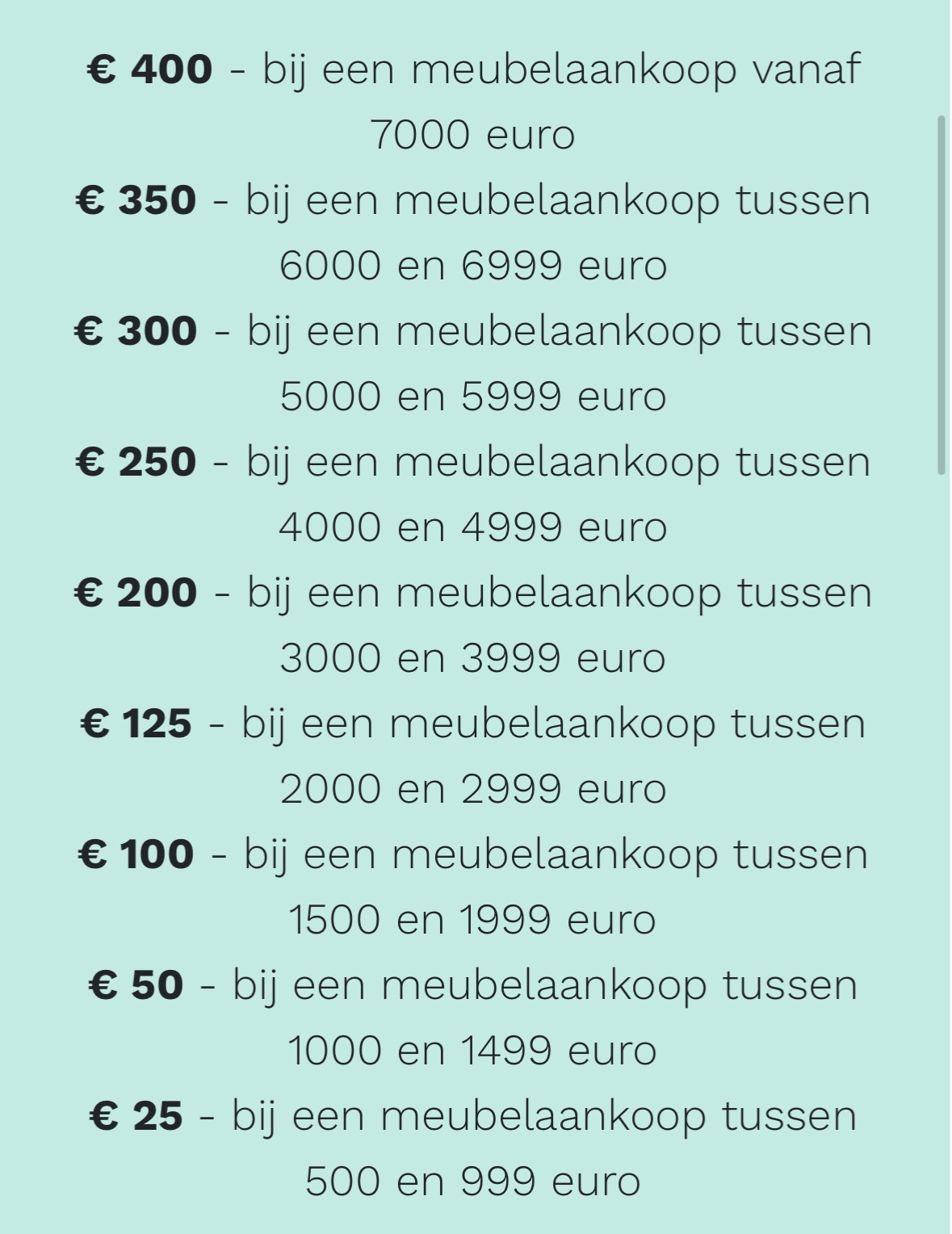 Krea waardebon decoratie