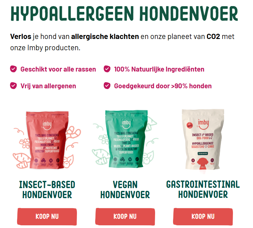 -20% korting op Imby honden- of katteneten 🐶🐱