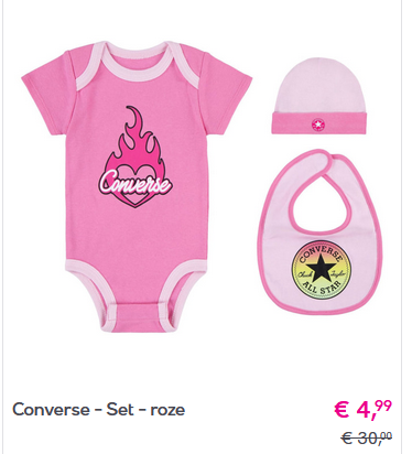 Tot 80% korting op Nike en Converse voor baby's