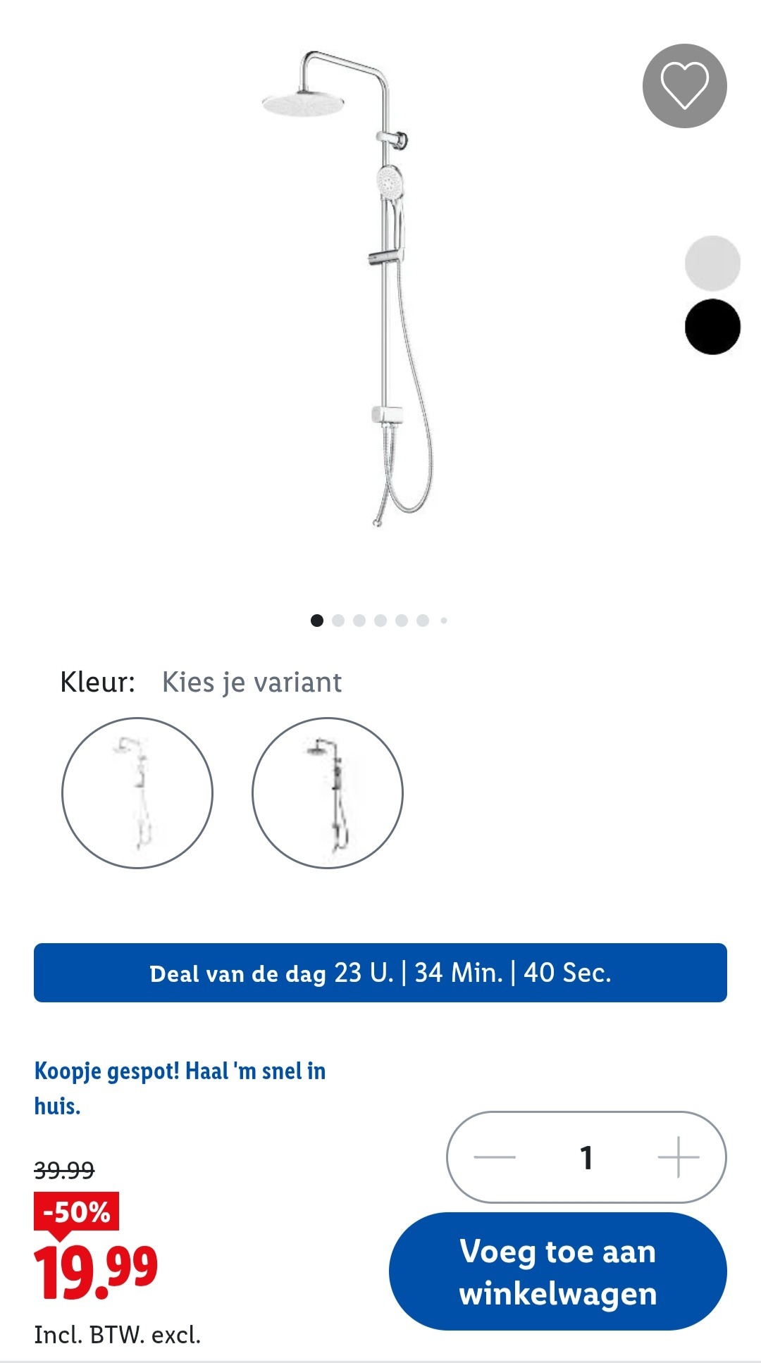 Regendoucheset -50%