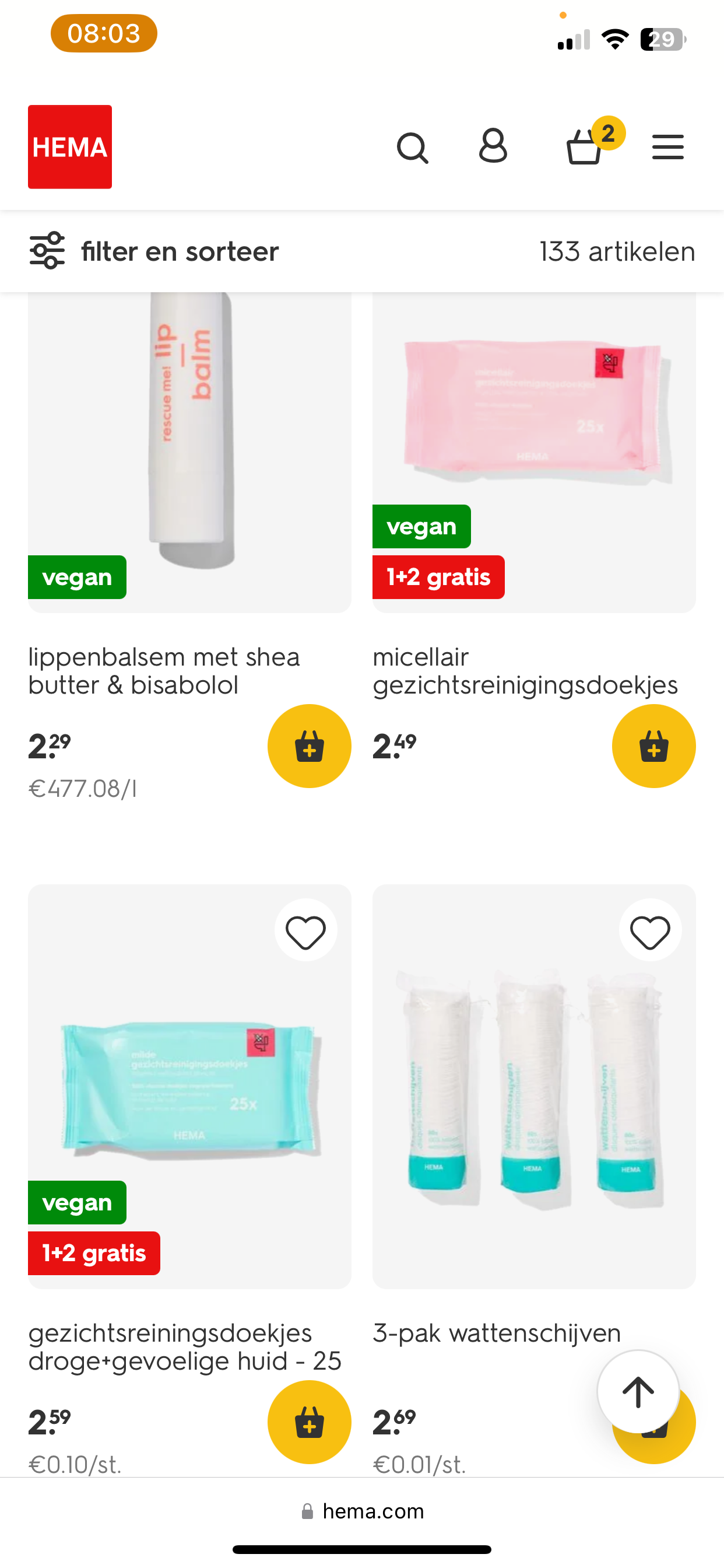 Image of reinigingsdoekjes