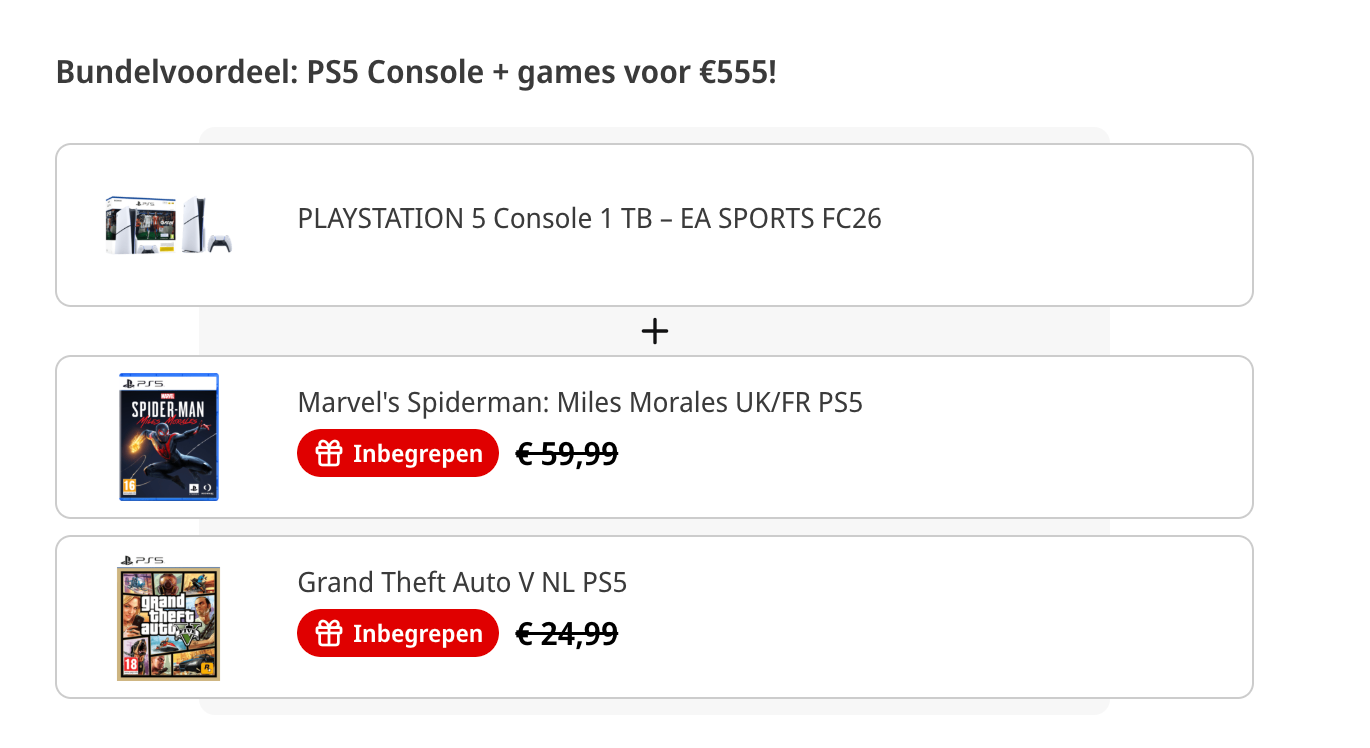 Playstation 5 bundel met gratis games
