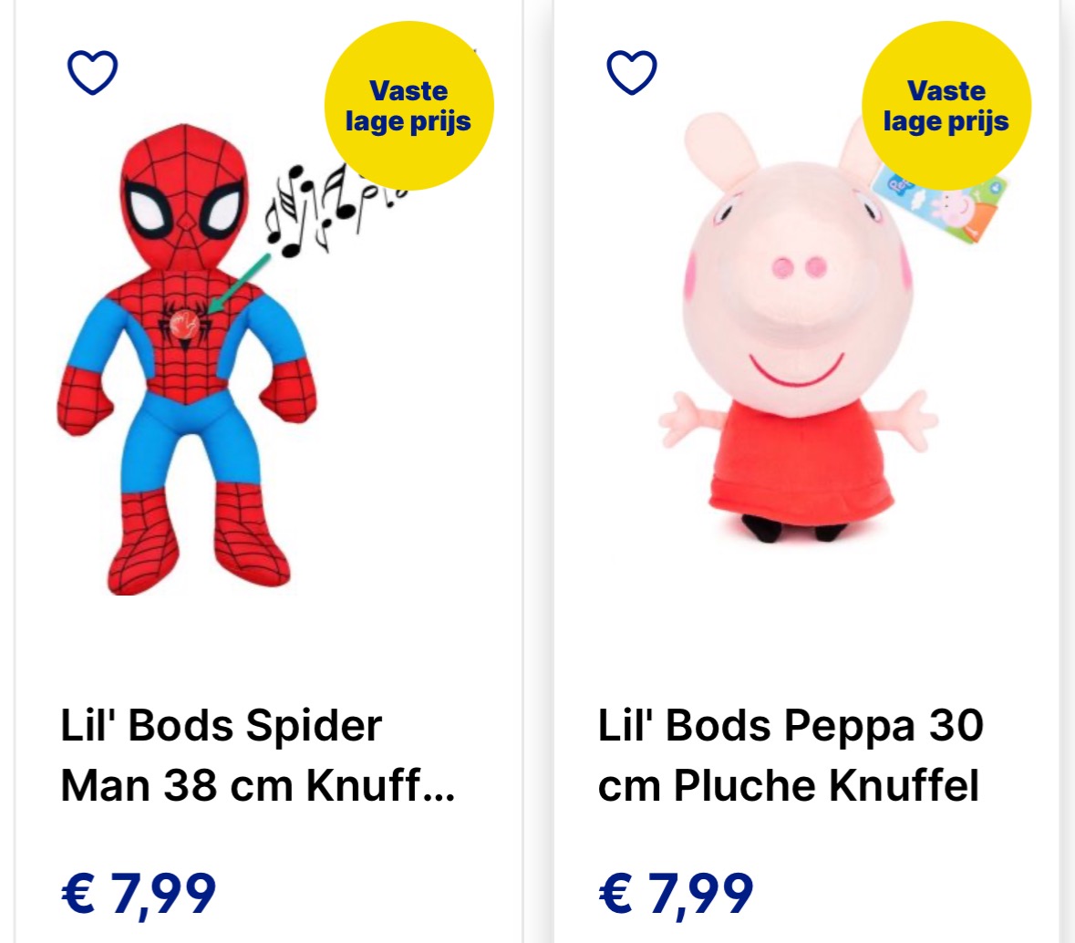 Lil' Bods knuffels lage prijzen bij Supra Bazar