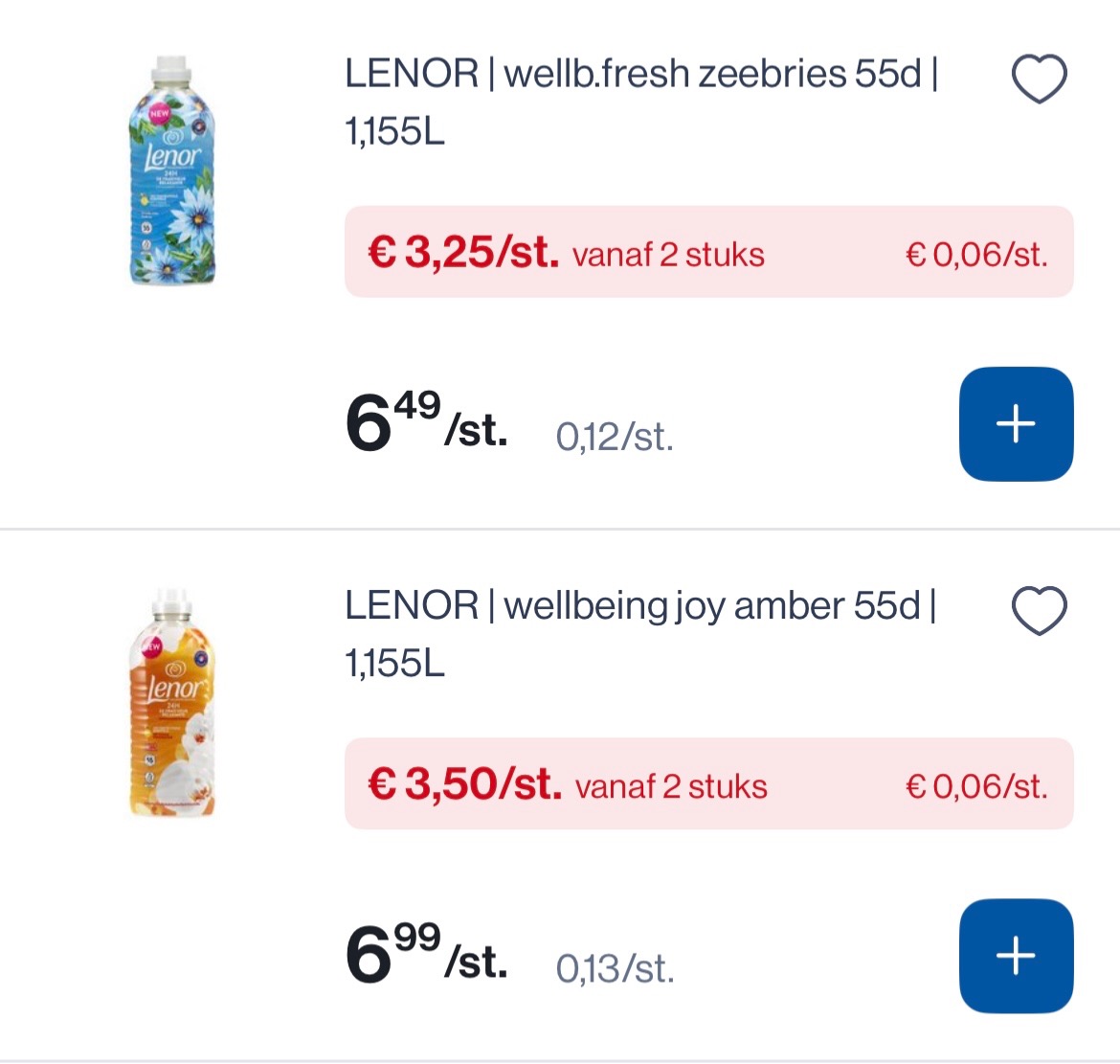 Lenor wasverzachter 55 d -50%