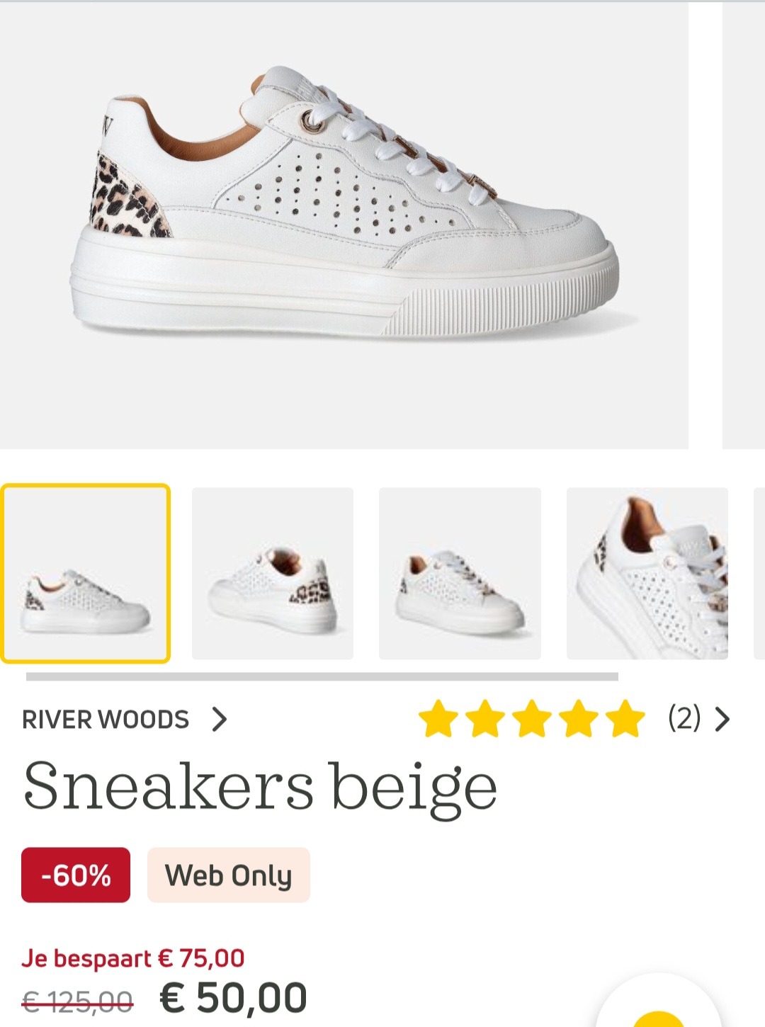 River woods beige sneackers maat 40 -60%