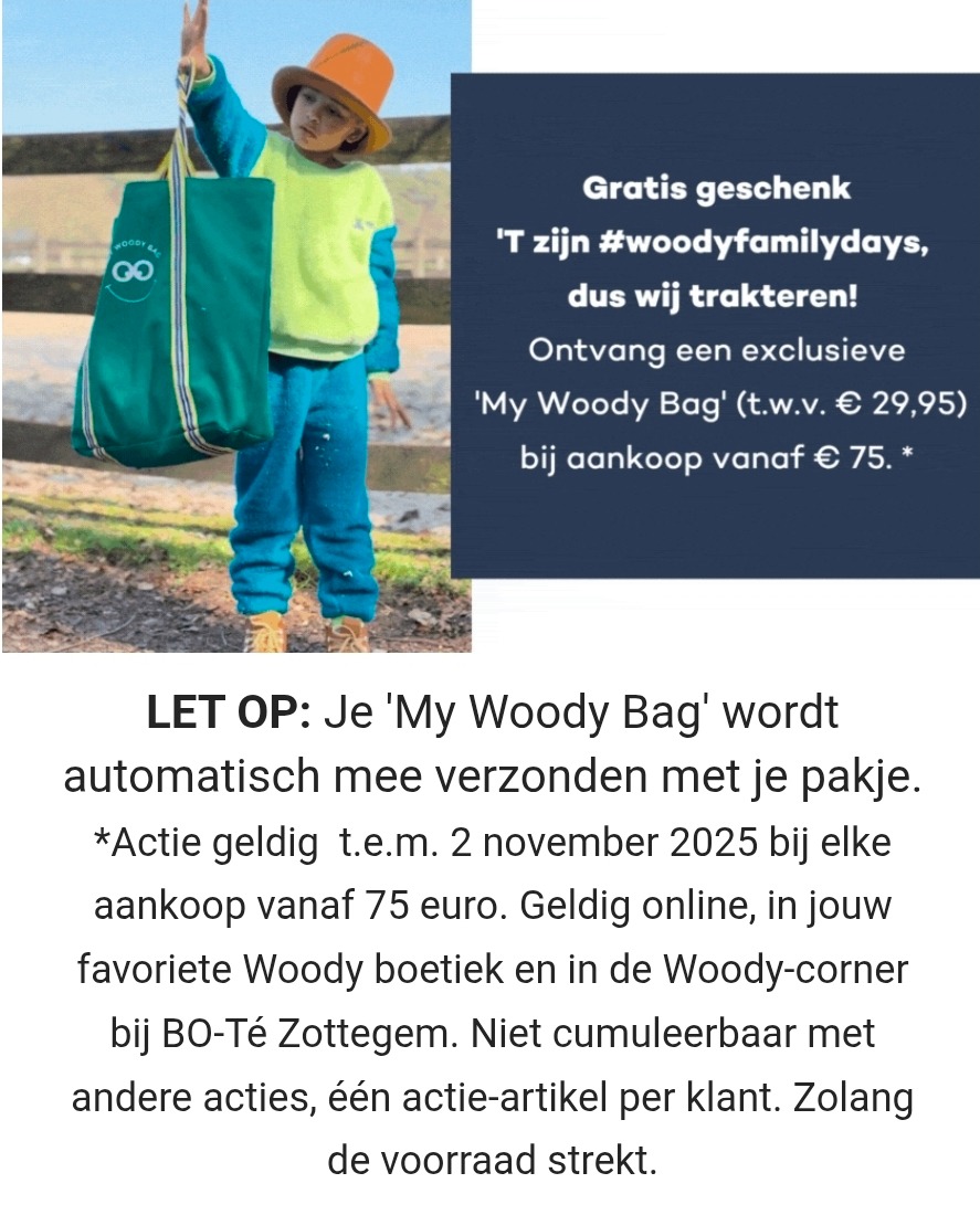 Gratis My Woody Bag bij aankoop vanaf €75