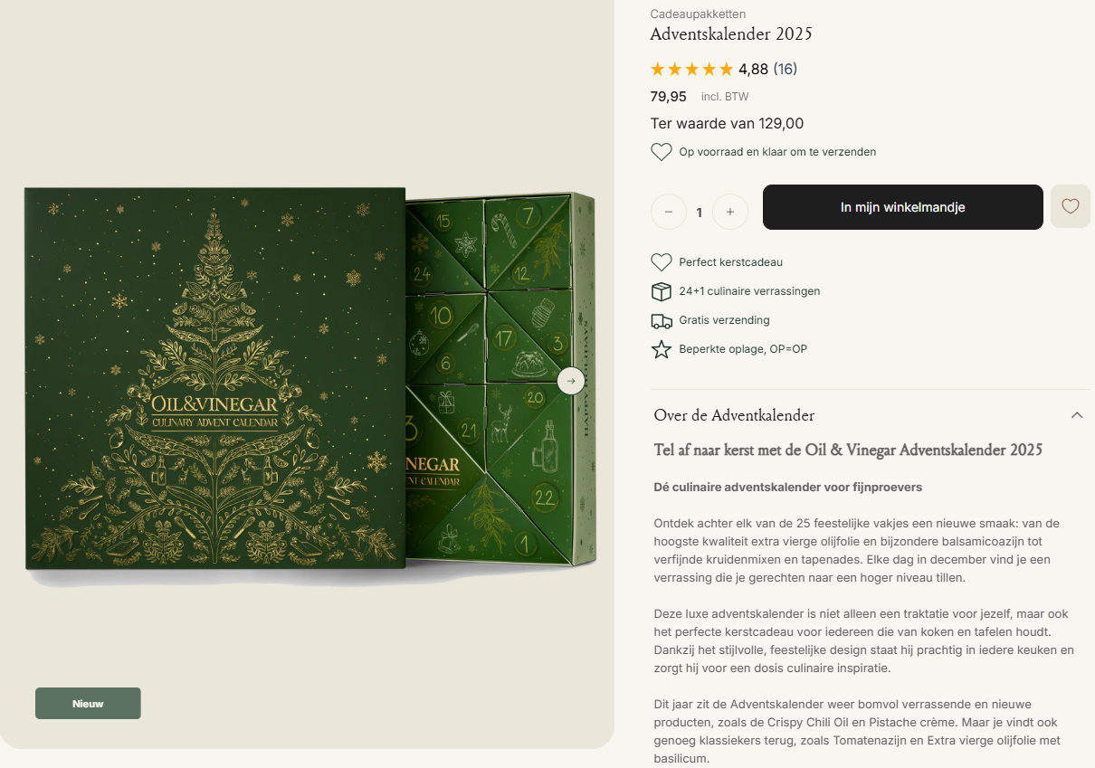 Adventskalender Oil&Vinegar met voordeel