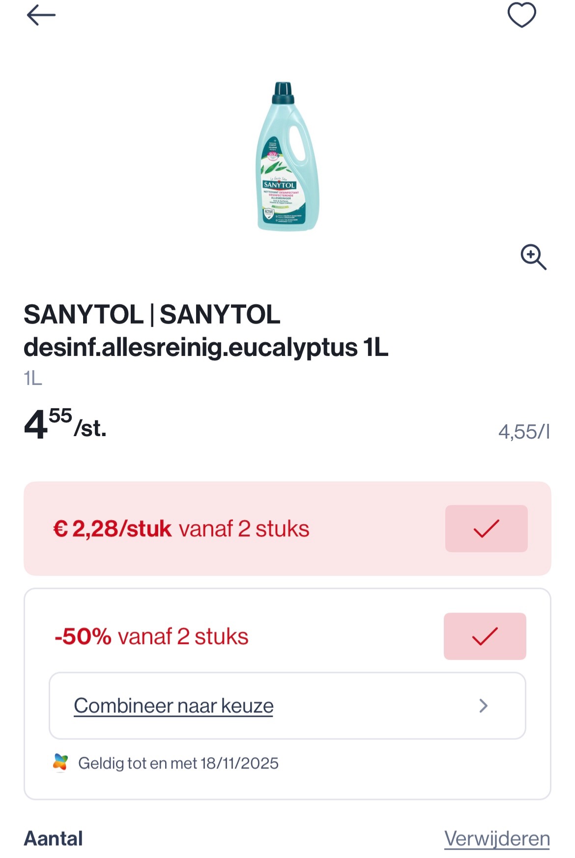 Sanytol allesreinigers goedkoper met 50% korting bovenop
