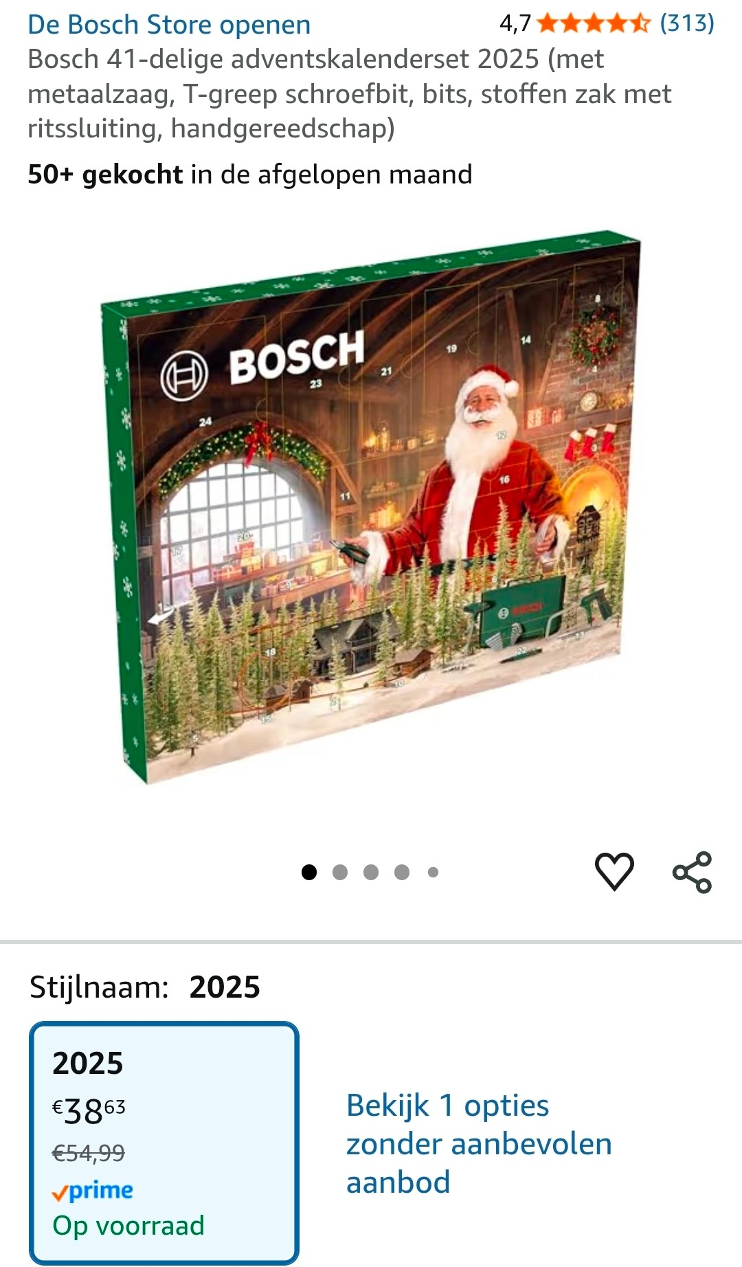 Bosch 41-delige adventskalenderset 2025